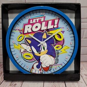 Sega Sonic The Hedgehog 12" Wall Clock Lets Roll New In Box